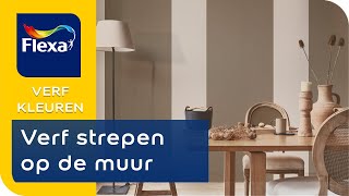 Flexa Kleur van het Jaar 2021  Hoe schilder je strepen  Flexa verf [upl. by Airlie]