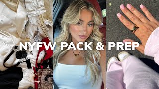 NYFW PACK amp PREPpicking outfits new nails packing amp chit chat grwm [upl. by Alauqahs]