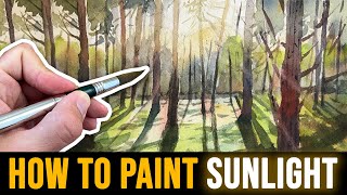 How to Paint Sunlight Shining Through Trees [upl. by Elleinaj]