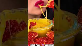 Hot Cheetos Lobster Claws Dipped in Cheese Sauce asmr food [upl. by Adnovad]