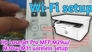 How to connect Wifi on HP LaserJet Pro MFP M28w printer with windowsHP M29wM30wM31 wireless setup [upl. by Rosenblum]