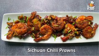 Sichuan Chilli Prawns 🔥  দারুন স্বাদের ঝটপট সিচুয়ান চিলি প্রন রেসিপি  Spicy Prawn Stir Fry Recipe [upl. by Gold570]