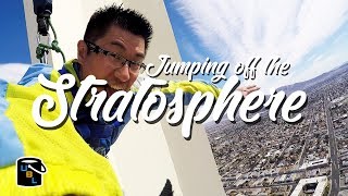 Jumping off the Stratosphere Las Vegas  Sky Jump [upl. by Arleen]