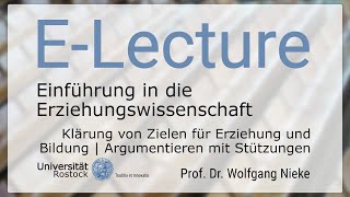 75 Einführung in die Erziehungswissenschaft  Argumentieren mit Stützungen [upl. by Roinuj]