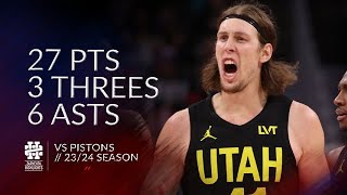 Kelly Olynyk 27 pts 3 threes 6 asts vs Pistons 2324 season [upl. by Oilicec500]