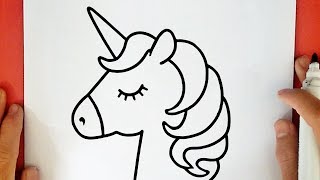 HOW TO DRAW A CUTE UNICORN [upl. by Routh]