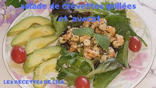 SALADE DE CREVETTES GRILLÉES ET AVOCAT🥑🍤🥗 [upl. by Anahsahs]