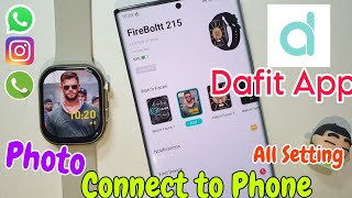 da fit smartwatch connect to phone  da fit watch how to connect  da fit app se photo kaise lagaye [upl. by Chader769]