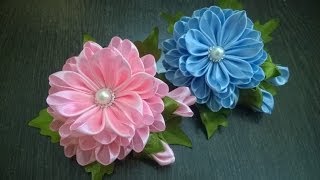 DIY Satin Kanzashi Flower  Tutorial  MyInDulzens [upl. by Yekcim457]