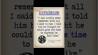 EUPHEMISMshortsfeed youtubeshorts englisliterature [upl. by Isabeau]