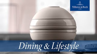 La Boule pure beige  iconic interior design amp tableware set  Villeroy amp Boch [upl. by Ayekram]