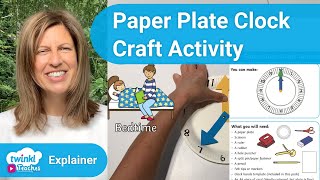 Paper Plate Clock Craft Activity [upl. by Aseefan120]