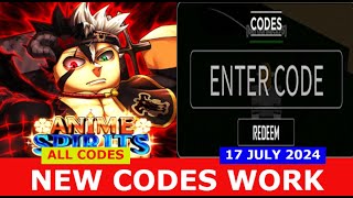 NEW CODES ♣️ASTA Anime Spirits ROBLOX  JULY 17 2024  ALL CODES [upl. by Enomsed839]