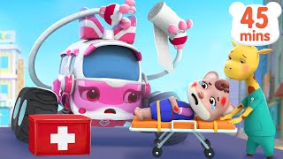 🚑Brave Ambulance Song More Monster Trucks  Car Cartoon  Kids Songs  BabyBus [upl. by Tennes]