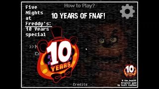 Five nights at Freddys 10th Anniversary Special Game [upl. by Milli332]