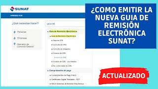 ¿Cómo emitir la nueva Guía de Remision Electrónica SUNAT 2022 [upl. by Jewelle]