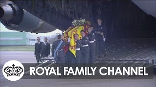 Queens Coffin Arrives in London for Final Journey [upl. by Fauver]