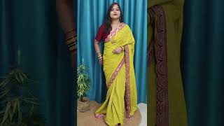 Meesho trending sarees for this festive season meeshohaul youtubeshorts sareelove [upl. by Olihs]