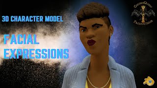 3D Character Face Rig Blender 331 Eboni [upl. by Fridlund206]