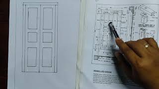 Panelled door Civil Engg Planning and Drafting KTU Part 4 [upl. by Daub]