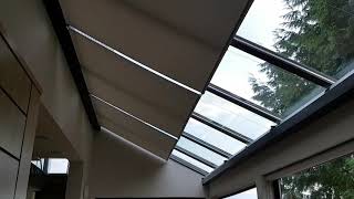 Skylight Roller Shades 3 panels coupled to 1 Motor  West Vancouver  Private Residence [upl. by Houser]