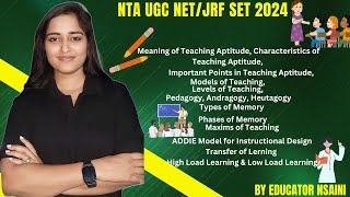 Comprehensive UGC NET Paper 1 Class Teaching Aptitude Revision WITH NSAINI [upl. by Idonna32]