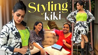 Styling Kikis’ Outfit ஒரு Dress Customize பண்ண பல கஷ்டம் பட்டுட்டோம் 🥹 With Love Shanthnu Kiki [upl. by Nylrac]