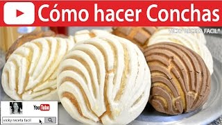 CÓMO HACER CONCHAS  VickyRecetaFacil [upl. by Rehotsirhc]