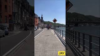 Romantic Along Canal De La Meuse in Dinant Belgium 🏞️🥰moment sungai saxophone europe belanda [upl. by Ridan]