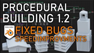 Procedural Buildings 121 Fixes And Speed Improvments Geomety Nodes in Blender 293 [upl. by Ayrad]