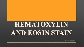 HAEMATOXYLIN AND EOSIN STAIN [upl. by Ballou]