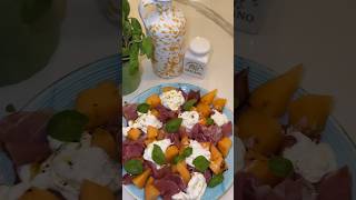 Raw Ham amp Melon Appetizer with Stracciatella  Delicious Italian Bites [upl. by Lyontine]