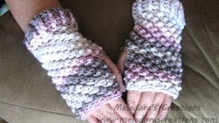 How to Crochet Finger less Crochet Gloves  Raspberry Stitch Finger less Gloves  Crochet Tutorial [upl. by Lrat]