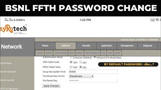 how to change bsnl ftth wifi password 2022  Wifi ka password kaise change kare  Bsnl Ftth Wifi [upl. by Abbate]