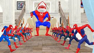 Siêu nhân nhện🔴Spider Man sword attacks shark spider rescue Spider woman from bad guy joker vs Venom [upl. by Flem]