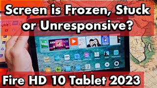 Amazon Fire HD 10 Tablet 2023 Frozen Unresponsive or Stuck Screen FIXED [upl. by Yerkovich956]