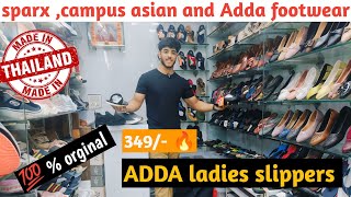 ADDA wholesale Market delhi  ladies fancy Footwear  campus asian sparx wholesale Market [upl. by Haduhey]