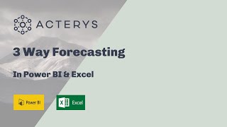 3 Way Forecasting in Power BI amp Excel [upl. by Tenn977]