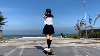 longboard girl in seifuku [upl. by Whipple]