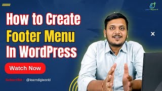 How To Create Footer Menu In Wordpress  Wordpress menu [upl. by Parthenia]