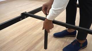 AMBEE21 Modern Metal Bed Frame Assembly Video [upl. by Ankney905]