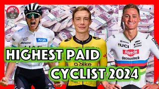 Top 10 Highest Salaries in Pro Cycling 2024 Mathieu Van der Poel Jonas Vingegaard amp Tadej Pogačar [upl. by Gross]