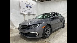 Modern Steel Grey 2021 Honda Civic Sedan EX Review  MacPhee Ford [upl. by Sherborne58]