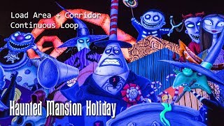 Haunted Mansion Holiday  Load Area and Corridor Loop [upl. by Naarah983]