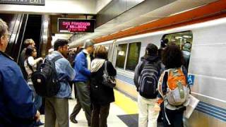 San FranciscoMillbrae Train Arriving at 12th StOakland City Center BART HQ [upl. by Sallee992]