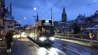 VBZ Zürich Tram  Bombardier Flexity Zürich 4005 bei der RudolfBrunBrücke [upl. by Aan329]