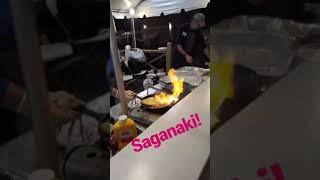 Saganaki OPA we ❤️ Greek food food cheese greekfood [upl. by Einehpets113]