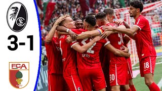 SC Freiburg vs Augsburg 31 All Goals and Extended Highlights [upl. by Farlay]