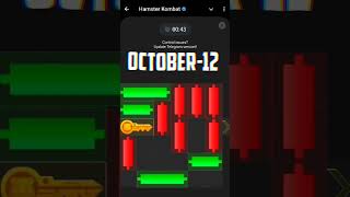 MiniGame Hamster kombat 12th October Puzzle game Solved Hamster kombatToday Mini gaming [upl. by Raychel]