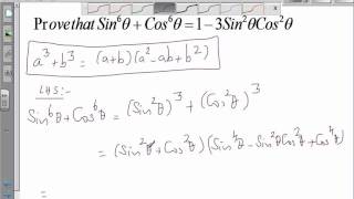 Prove that Sin6xCos6x  1  3Sin2xCos2x [upl. by Cariotta782]